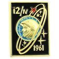 Broches Clj Charles Le Jeune Pin's Vintage U R S S Espace, C&eacute;l&eacute;bration Gagarine 1961 Jaune