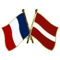 Broches Clj Charles Le Jeune Pin's Drapeaux Jumelage France - Lettonie Multicolore