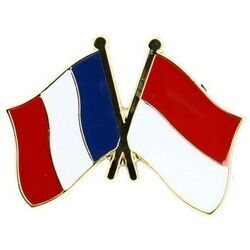 Broches Clj Charles Le Jeune Pin's Drapeaux Jumelage France - Monaco Multicolore