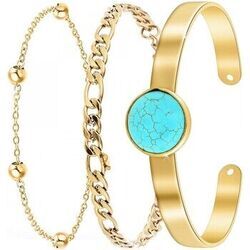 Bracelets Sc Boh&egrave;me B2371-DORE+B2384-DORE+B2494 Dor&eacute;