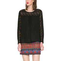 T-shirt Desigual T Shirt Blouse Letonia Noir 17WWBW39