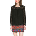 T-shirt Desigual T Shirt Blouse Letonia Noir 17WWBW39