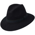 Chapeau Chapeau-Tendance Chapeau f&eacute;dora 100% laine IDRO T58 Bleu