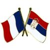 Broches Clj Charles Le Jeune Pin's Drapeaux Jumelage France - Serbie Multicolore