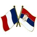 Broches Clj Charles Le Jeune Pin's Drapeaux Jumelage France - Serbie Multicolore