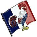 Broches Clj Charles Le Jeune Pin's Coq et drapeau Fran&ccedil;ais Multicolore Grenoble