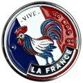 Broches Clj Charles Le Jeune Pin's Coq Vintage vive la France Multicolore Grenoble