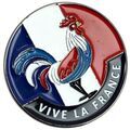 Broches Clj Charles Le Jeune Pin's Coq Bleu Blanc Roge Vive la France Multicolore Grenoble