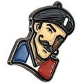 Broches Clj Charles Le Jeune Pin's Mister France Moustache et Drapeau Multicolore