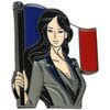 Broches Clj Charles Le Jeune Pin's Femme Patriote Multicolore