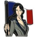 Broches Clj Charles Le Jeune Pin's Femme Patriote Multicolore