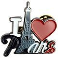 Broches Clj Charles Le Jeune Pin's I Love Paris Rouge