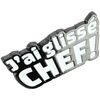 Broches Clj Charles Le Jeune Pin's J'ai gliss&eacute; Chef! Blanc