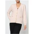 Pull Kebello Pull Cardigan col v F, Beige