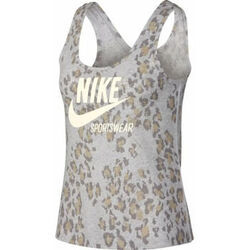 T-shirt Nike WNSW GYM VNTG TANK LEOPAR - ATMOSPHERE GREY/SAIL/SAIL - S