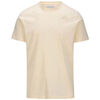 T-shirt Kappa TEE SHIRT CAFERS SLIM BEIGE - WHITE MILK/BEIGE - S