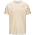 T-shirt Kappa TEE SHIRT CAFERS SLIM BEIGE - WHITE MILK/BEIGE - S