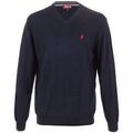 Pull MCS PULL COL V COTON et LAINE - Marine - L