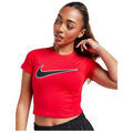 T-shirt Nike T-SHIRT ROUGE CROPPED - UNIVERSITY RED/UNIVERSITY RED - L