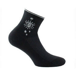 Chaussettes Kindy Socquettes en coton motif Oeil plac&eacute; MADE IN FRANCE Noir
