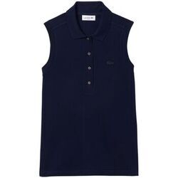 T-shirt Lacoste Polo sans manches femme Ref 63190 166 Marine