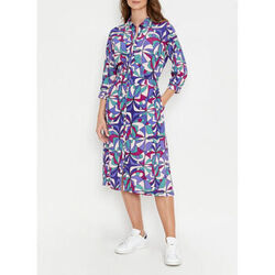 Robe courte La Fiancee Du Mekong Robe chemise imprim&eacute;e midi GAETANE Violet