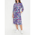 Robe courte La Fiancee Du Mekong Robe chemise imprim&eacute;e midi GAETANE Violet