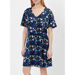 Robe courte La Fiancee Du Mekong Robe imprim&eacute;e manches papillon Ecovero UNE Bleu
