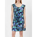 Robe courte La Fiancee Du Mekong Robe imprim&eacute;e ceintur&eacute;e Ecovero WISTIA Bleu