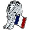 Broches Clj Charles Le Jeune Pin's Lion et drapeau Fran&ccedil;ais Noir