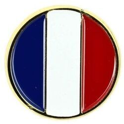 Broches Clj Charles Le Jeune Pin's Drapeau Fran&ccedil;ais rond Bleu