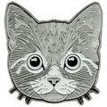 Broches Clj Charles Le Jeune Pin's T&ecirc;te de chat Noir Grenoble