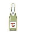 Broches Clj Charles Le Jeune Pin's Bouteille de vin mousseux Vert Grenoble