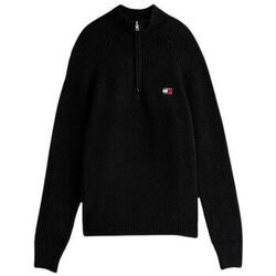Pull Tommy Jeans PULL TJM REG 1/4 ZIP RAGL - BLACK MELANGE - XS