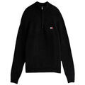 Pull Tommy Jeans PULL TJM REG 1/4 ZIP RAGL - BLACK MELANGE - XS