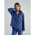 Chemises/chemisettes sur Grenoble : Chemise 12Ia CHEMISE SOIE ET COTON BLEU