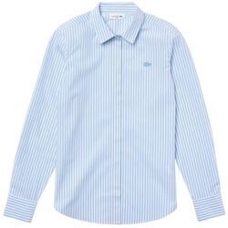 Chemise Lacoste Chemise Femme Ref 55041 Blanc / Bleu