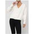 Pull Kebello Gilet Cardigan F, Blanc