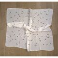 Echarpe Boutiques ind&eacute;pendante Joli foulard satin&eacute; carr&eacute; neuf Blanc