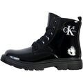 Bottines enfant Calvin Klein Jeans Bottine &agrave; Lacets Jeans Juniors Lace-Up Bootie Noir