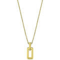 Collier Lotus Collier Style G&eacute;om&eacute;trique acier dor&eacute; Jaune