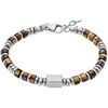 Bracelets Lotus Bracelet Style acier perles marrons