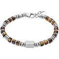 Bracelets Lotus Bracelet Style acier perles marrons