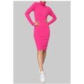Robe Kebello Robe Col Roul&eacute; F, Fushia