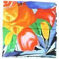 Echarpe Brochier Soieries 1890 Carr&eacute; 90 Koons Les Tulipes Multicolore