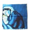 Echarpe Brochier Soieries 1890 Carr&eacute; 90 Picasso M&egrave;re et Enfant, P&eacute;riode Bleu Bleu