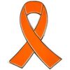 Broches Clj Charles Le Jeune Pin's Ruban Orange - Leuc&eacute;mie - TDAH - scl&eacute;rose en plaqu Orange