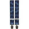 Ceinture Tony & Paul Bretelle 4 clips P&ecirc;cheur de saumons Bleu
