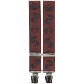 Ceinture Tony & Paul Bretelle 4 clips P&ecirc;cheur de saumons Rouge