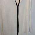 Chemise Galeries Lafayette Chemisier blanc et noir